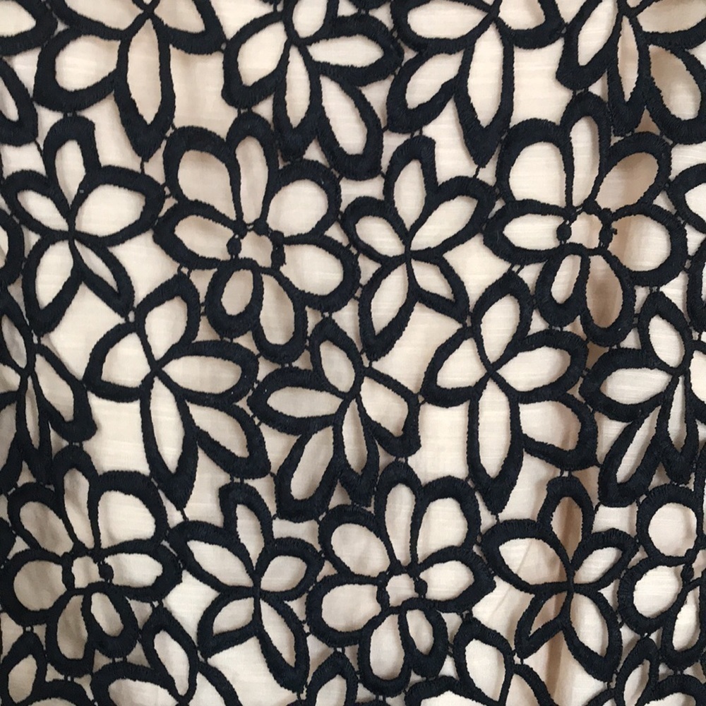 Lela Rose Neiman Marcus Target Guipure Cotton Silk Sleeveless Floral Lace Top - Picture 2 of 10